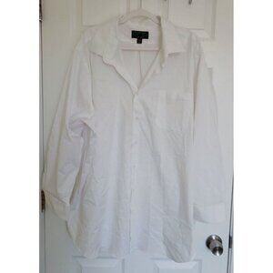Vintage Colours By Alexander Julian Mens Long Sleeve Button Up White Shirt 4X